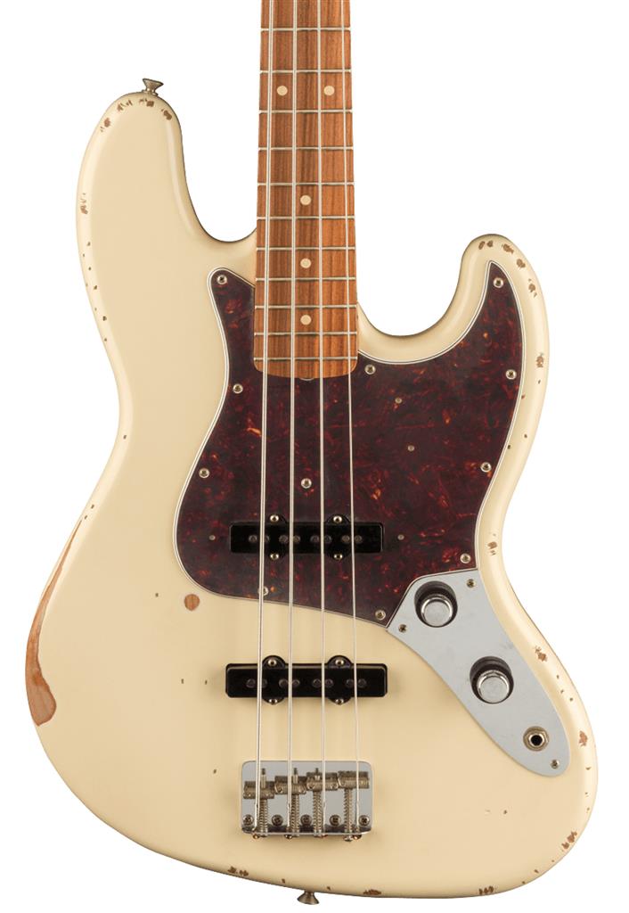 Bajo Eléctrico 60th Anniversary Road Worn Jazz Bass, Pau Ferro Fingerboard  - Olympic White